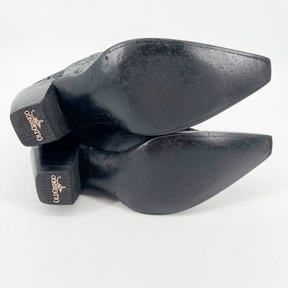 Old Gringo Black Embroidered Madona Pointed Toe Western Cowgirl Boot size 9.5 - Picture 9 of 10